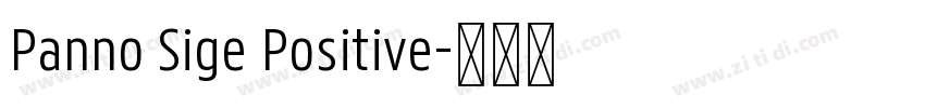 Panno Sige Positive字体转换
